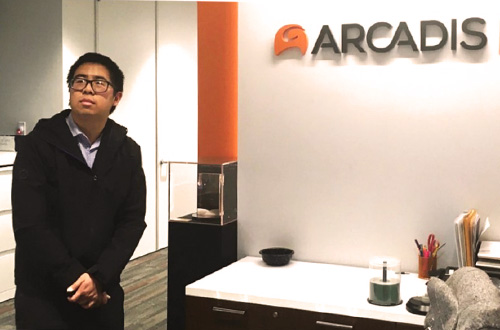 Eric Yu at the Arcadis Office.