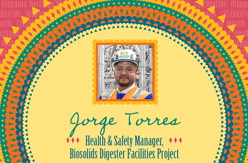 Jorge Torres is a Health and Safety Manager, as well as the Site Safety Representative, for MWH Webcor for SFPUC’s Biosolids Digester Facilities Project in the Bayview-Hunters Point.