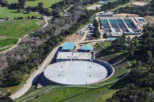 Aerial view of Sunol Valley Water Treatment Plant