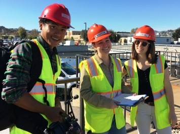 Interns at the treatment plant