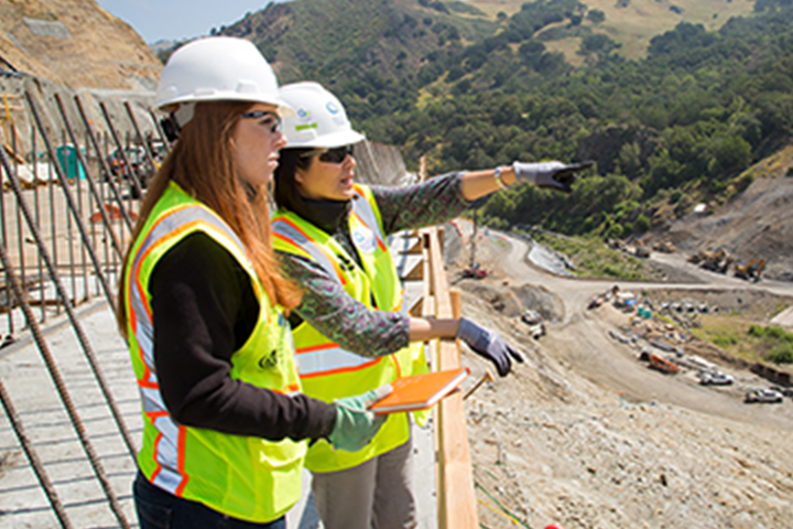 Two female SFPUC construction workers