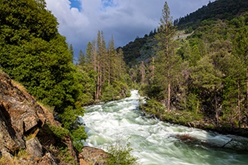 rushing section of the Tuolumne River 