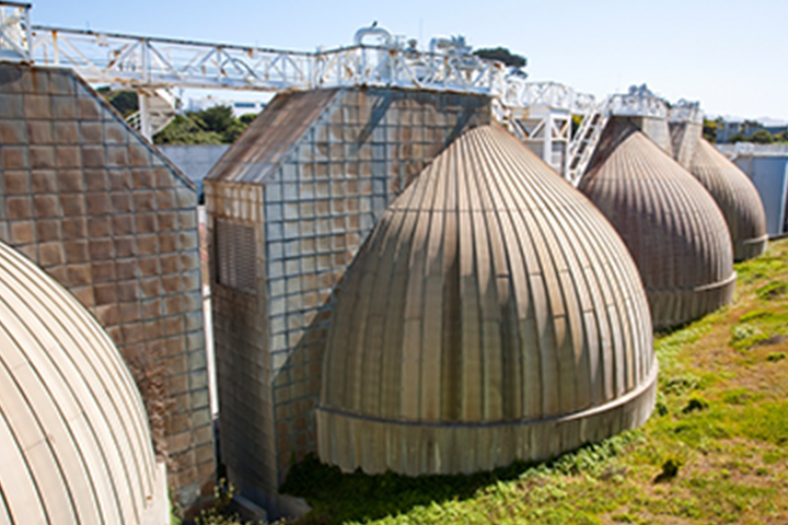 Anaerobic digesters at Oceanside Wastewater Treatment Plant