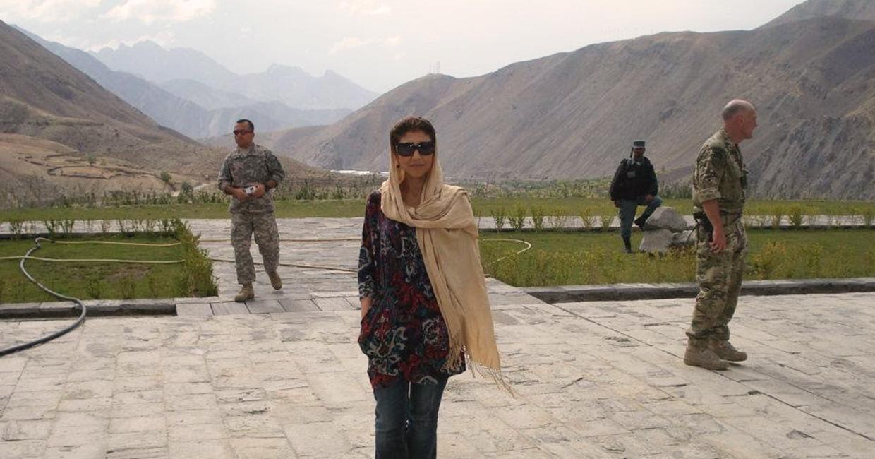 Najla Farzana during a visit to Afghanistan's Panjsher Valley
