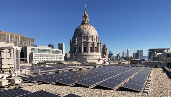 San Francisco City Hall's rooftop solar array
