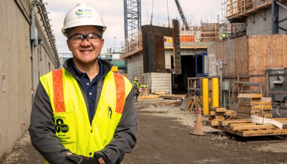 Jim Wang, Construction Manager for the New Headworks Facility Project at the Southeast Treatment Plant (SEP)