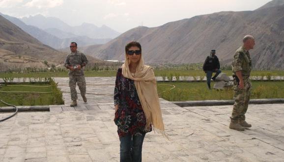 Najla Farzana during a visit to Afghanistan's Panjsher Valley